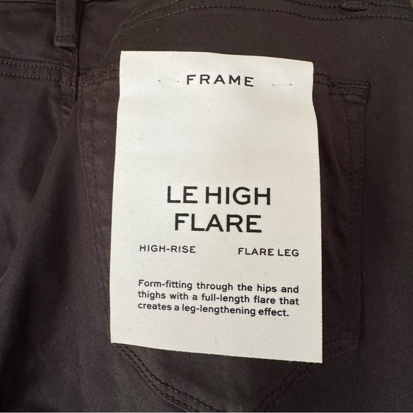 NWT Frame Denim Le High Flare Black Jeans, Size 31 - Picture 6 of 10